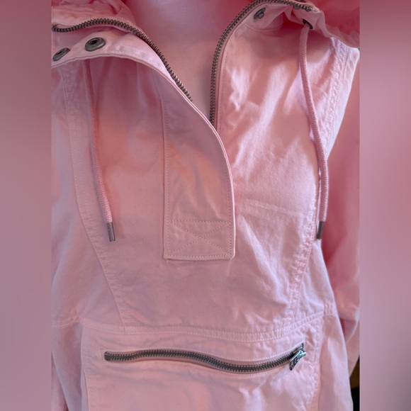 American Eagle Outfitters Light Pink Half Zip Pullover Jacket - Picture 5 of 8